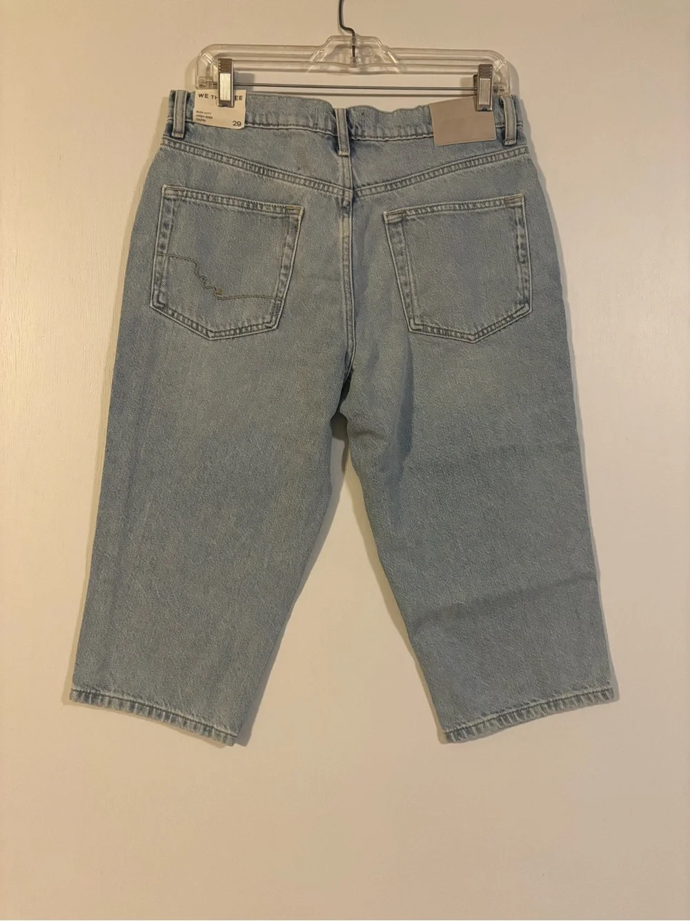 NWT Free People We The Free High Rise Denim Bermuda Shorts Size 29